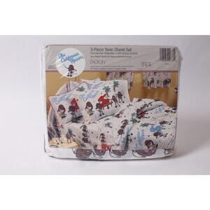 Sealed 1980s The California Raisins 3-Piece Twin Sheet Set by DuPont ~ 260209-W